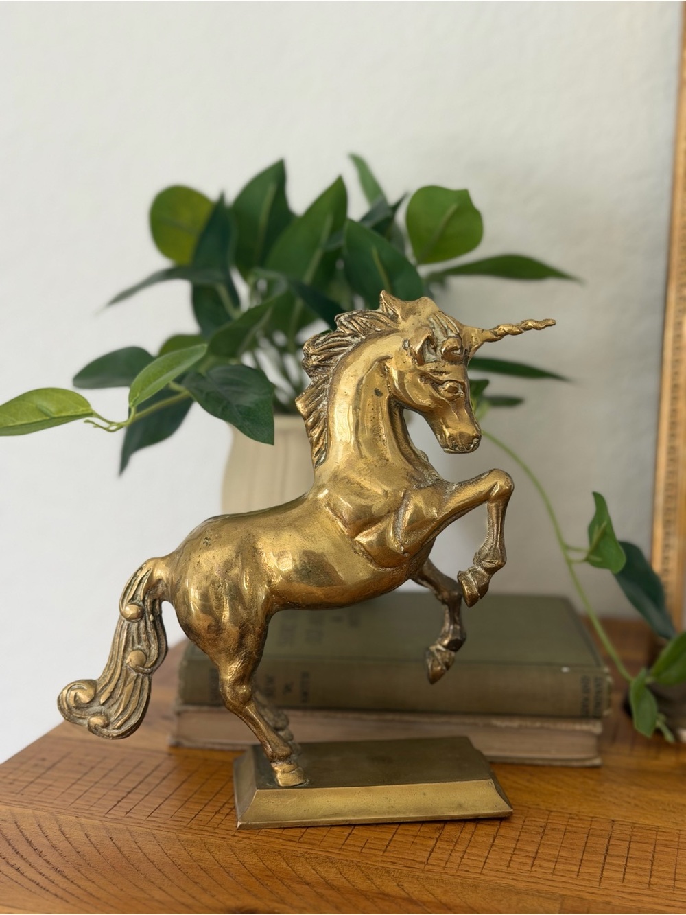 Vintage Solid Brass Unicorn